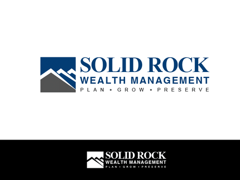 Logo for Solid Rock Wealth Management featuring a stylized mountain graphic, inspired by the enduring strength of a cattle ranch. The text reads Solid Rock Wealth Management with the tagline Plan • Grow • Preserve beneath.