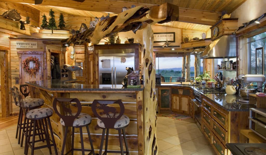rustic Bozeman ranch interior